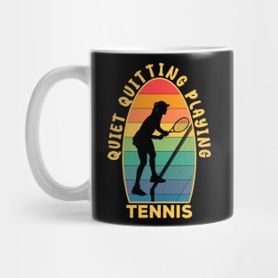 Quiet Quitting Playing Tennis Light Mug